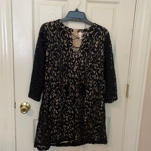 Xhilaration dress, black and tan lace. Never worn.